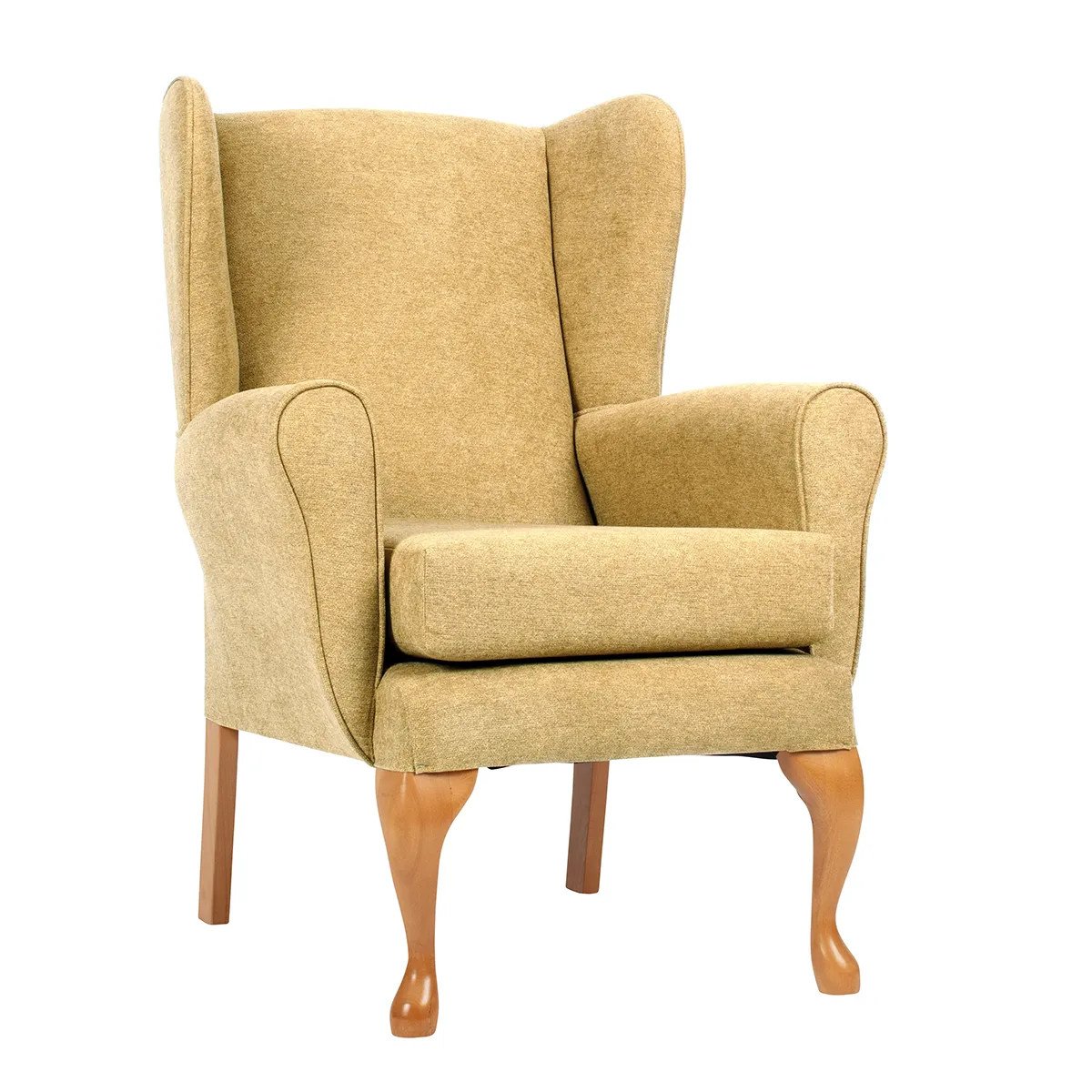 Queen Anne Fireside Chair Ochre Gold.jpg